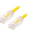 UTP28X0.5MYL Patch cord TX6A-28™,U/UTP 6a drut Cu LSZH żółty 0,5m 28AWG
