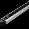 330.072 Power strip, 9 x Type F - CEE 7/3, black-silver