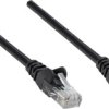 Intellinet 318761 RJ45 Kabel sieciowy, kabel krosowy CAT 6a S/FTP 1.00 m czarny pojedyncze ekranowanie, ekranowanie, bez