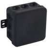 Puszka natynkowa pusta 12 wlotów VIPLAST V5 klik CZARNA IP54 75x75x41mm 035-05