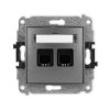 Icon Mechanizm Gniazda Telefonicznego Podwójnego 2Xrj11, 4-Stykowy,...