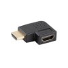 Adapter HDMI(M)-HDMI(F) 4K kątowy lewo czarny AD-HDMI-05