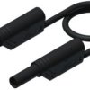 Measuring lead with (4 mm plug, spring-loaded, straight) to (4 mm plug, spring-loaded, straight), 500 mm, black, PVC, 1.0 mm², C