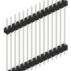 Pin header, 15 pole, pitch 2.54 mm, straight, black, 10056906