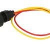 Kontrolka; KLP10R/24V; 13mm; podświetlenie LED 12-24V; czerwony; z przewodem; czarny; IP20; LED 10mm; 30mm; Elprod; RoHS