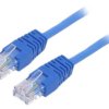 Patch cord U/UTP, Cat 5e, RJ45 wtyk z obu stron, linka, CCA, 0,5m PP12-0.5M/B