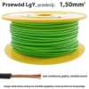 Przewód instalacyjny miedziany jednożyłowy LgY 1,50 mm2, linka giętka, zielony