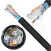 Kabel sieciowy F/UTP kat.6 skrętka 4x2x0,57mm zewnętrzny żelowany PE czarny NEKU