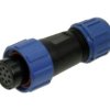 Gniazdo; SP1310/S9I-N; 9 torów; lutowany; 0,75mm2; 4-6,5mm; SP13; na przewód; IP68; 3A; 125V; Weipu; RoHS