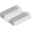 Extruded heatsink, (L x W x H) 100 x 97 x 25 mm, 2.13 to 0.59 K/W, natural aluminum, SK 04 100 AL