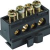 Terminal block, 4 hole, straight, for Kaedra enclosure, 13575