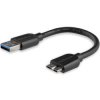 Kabel USB Złącze A USB A Złącze B Micro USB typu B dł. 150mm Kabel USB-A do USB Micro-B USB 3.0 kolor: Czarny