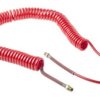 Przewód pneumatyczny spiralny 6m Czerwony, PUR, BSPT 1/4i148 męskie RS PRO