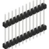 Pin header, 12 pole, pitch 2.54 mm, straight, black, 10056715