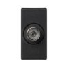 Płytka K45 gniazdo TV żeńskie czarne 45x22.5mm