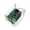 Obudowa do dwóch Raspberry Pi 4B/3B+/3B/2B - z dwoma wentylatorami - otwarta V2 przezroczysta