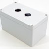 PC push button enclosure, (L x W x H) 160 x 90 x 90 mm, light gray (RAL 7035), IP66, 1554MPB2D