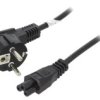 Sn322-3/07/3Bk Kabel Cee 7/7 (E/F) Wtyk Kątowy, Iec C5 Żeński Pvc 3M Czarny
