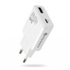 Ładowarka sieciowa GaN 45W USB-C PD + USB-A QC3.0 - super slim everActive SC-460Q