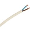 Przewód; sterowniczy; H03VVH2-F (OMYp); 2x0,75mm2; linka; Cu; biały; płaski; PVC; 3,4/5,5mm; 300/300V; NKT; RoHS