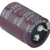 Kondensator 1200μF 200V dc Zatrzaskowy CHEMI-CON roztaw: 10mm 25.4 (Dia.) x 50mm
