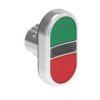 Metalowy przycisk fi22mm 2 klawiszowy samoczynny powrót 2 kryte, podświetlany Zielony-Czerwony LPSBL7113
