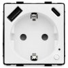 Gniazdo elektryczne Schuko z USB A+C 20W z pomiarem energii (watomierz) ZigBee białe podtynkowe (moduł bez ramki) - TAWOIA Smart