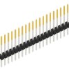 Pin header, 20 pole, pitch 2.54 mm, straight, black, 10046616