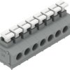PCB terminal, 8 pole, pitch 5 mm, AWG 24-16, 17.5 A, push-in cage clamp, gray, 235-408/331-000