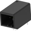 Pin header, 3 pole, pitch 2.5 mm, angled, black, 1376135-2