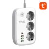 Inteligentna Listwa Zasilająca Wi-Fi Ldnio Sew3452, Tuya (Biała)