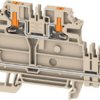 Multi level terminal block, push-in connection, 0.14-4.0 mm², 4 pole, 24 A, 8 kV, dark beige, 2847620000