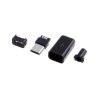 Wtyk micro USB B 5-pin do montażu na przewodzie i naprawy kabla, czarny