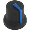 Cliff CL170851BR K87MBR Series Knob Black 6mm D Blue Pointer