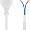 Kabel z wtyczką Euro do montażu, 1,5 m, biały - Wersja kolorystyczna Biały