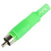 WCINCH-TG Wtyk RCA (cinch) zielony z osłoną kabla (dł. złącza 58mm)