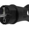 Wtyczka gumowa 16A 230V IP44 z uchwytem czarna AEI602297