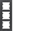 Lumina passion Ramka 3-krotna pionowa aluminium czarne WL9133