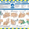 Plakat dot. bezpieczeństwa Instrukcja mycia rąk, Laminat półsztywny, Angielski RS PRO