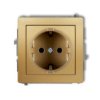 Deco Gniazdo Pojedyncze Z/U Schuko Złoty 29Dgp-1Sp