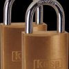K12030D2 Brass Padlock - 30 mm, Twin-Pack, keyed alike