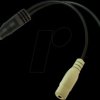 CA0021 Audio jack adapter, 4-pin, 3.5 mm stereo male to 2x 3.5 mm f