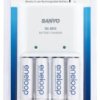 ładowarka Sanyo Eneloop MQN04-E-4-3UTGB + 4 x R6/AA Eneloop 2000 mAh UTGB