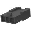 Plug housing, 3 pole, pitch 3 mm, straight, black, 1445049-3