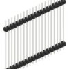 Pin header, 20 pole, pitch 2.54 mm, straight, black, SL536020Z