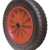 Kółko do wózka, Pneumatyczne, Poliuretan, Czarny, Czerwony, obc.: 180kg, śred.: 400mm, szer.: 83mm