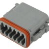Złącze samochodowe 12-pinowe Deutsch 2-rzędowe Męski 13A DT Montaż na kołnierzu 5559