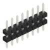 Pin header, 8 pole, pitch 2 mm, straight, black, 10062851
