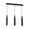 Lampa Wisząca Solo Sawn Black / Patinated Wood 3X Mini Gu10 Mlp7470 Milagro