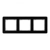 Ramka 3-krotna, szkło czarne, efekt szkła, Sedna Elements SDD361803